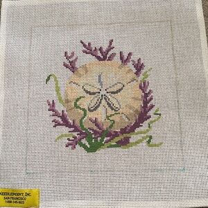Sand Dollar Needlepoint Canvas Susan Roberts 13 ct Hand Painted New